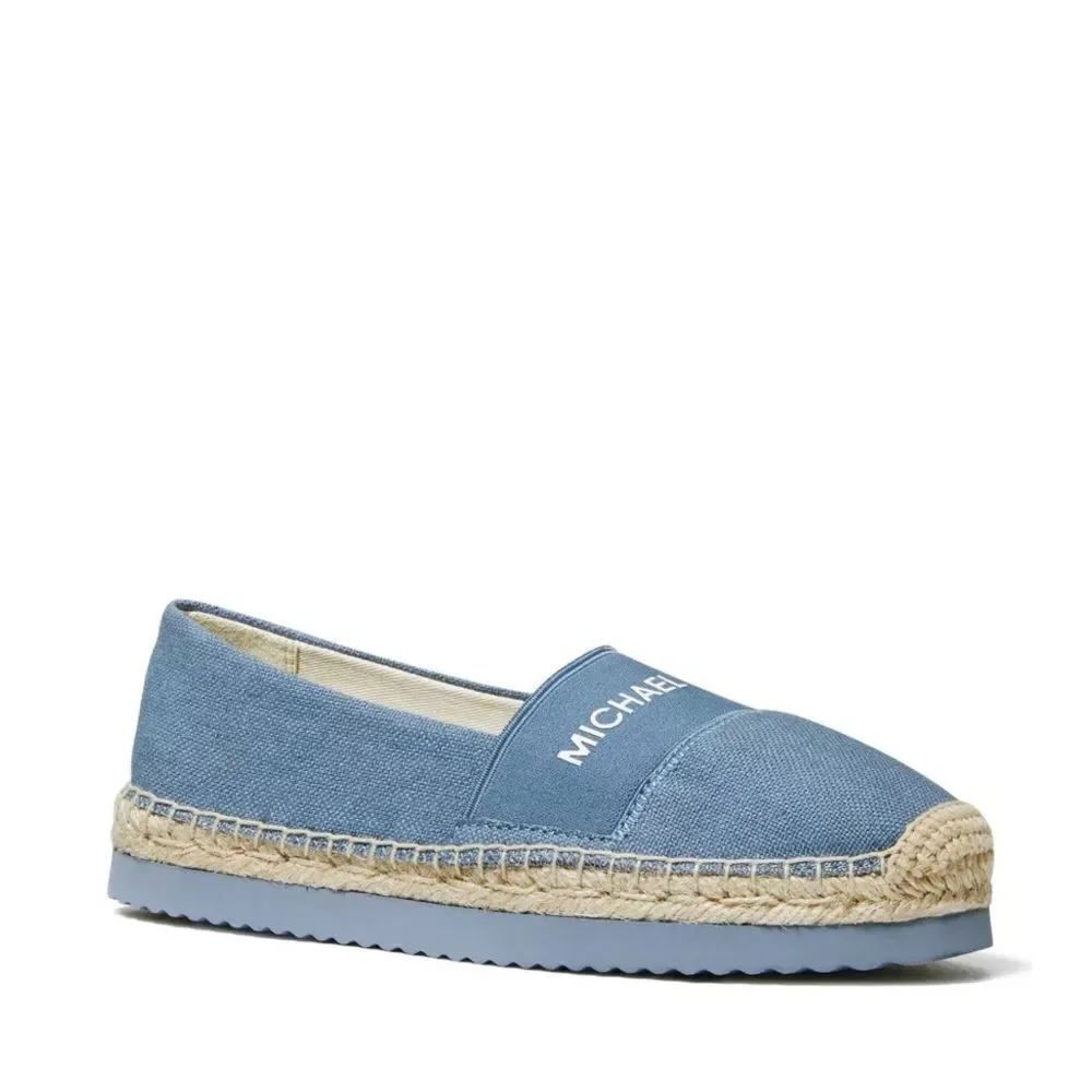 New! MICHAEL KORS Women's Vicky Espadrille Flats Shoes Denim Blue Size 9